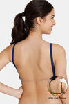 Zivame Beautiful Basics Double Layered Non Wired Full Coverage Backless Bra - Blue Depth — thumbnail 1